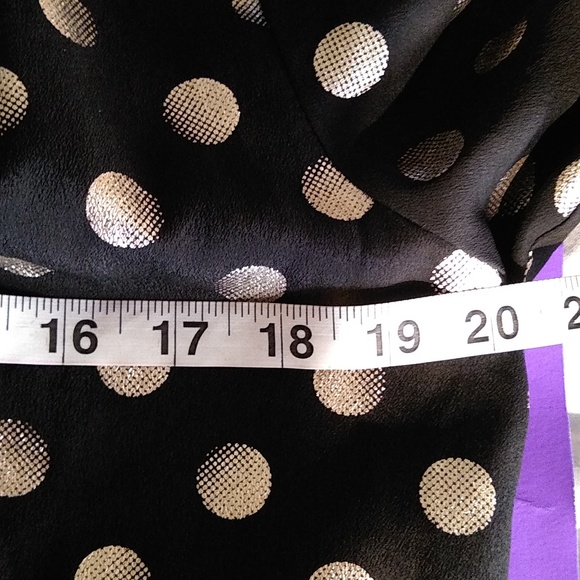 Like new Collective Concept black tunic w/ gold circles size small - Picture 7 of 9